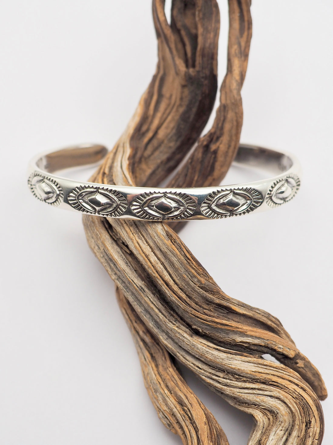 Yucca Hand Stamped Stacker Cuff XS