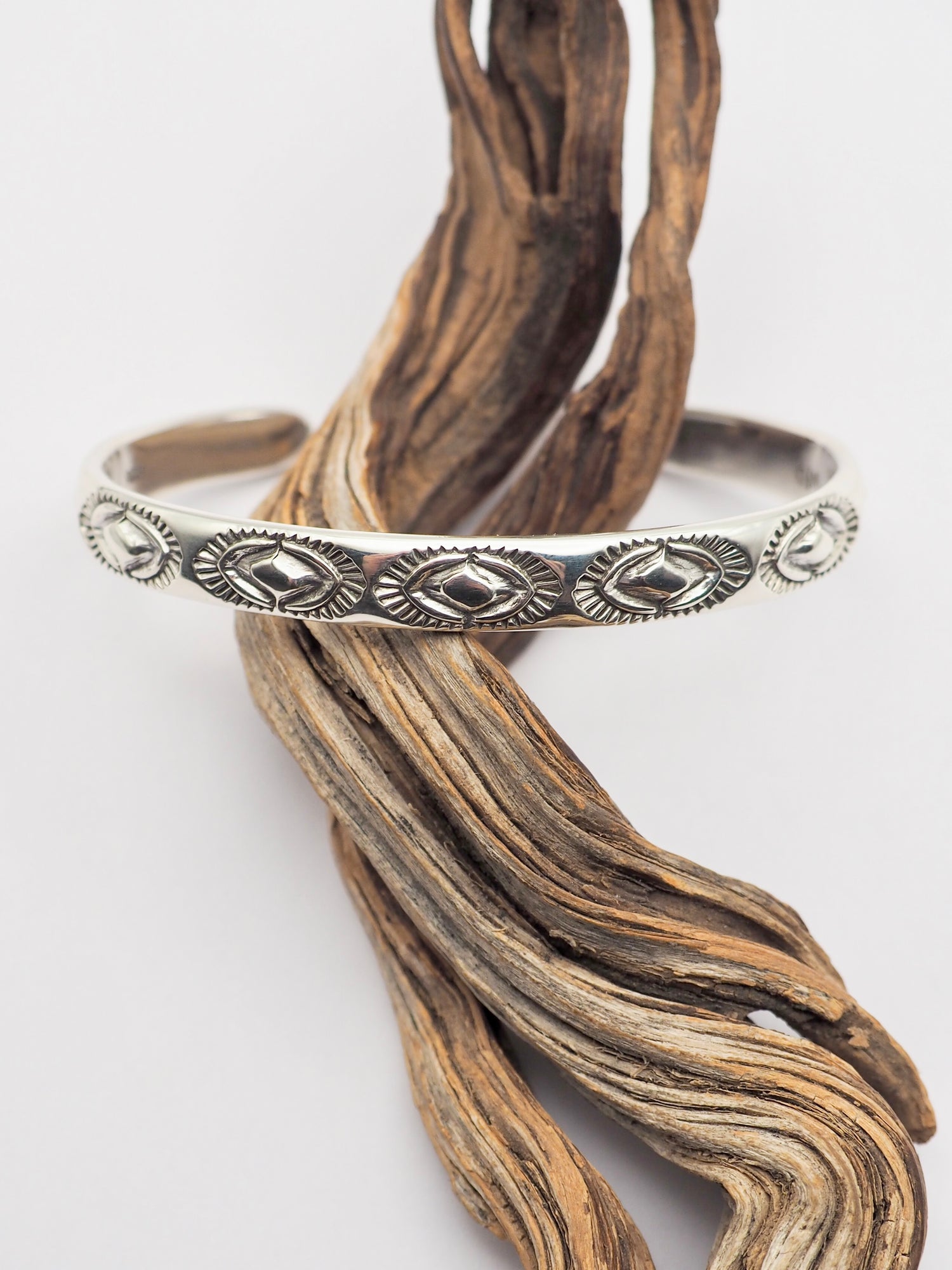 Yucca Hand Stamped Stacker Cuff XS