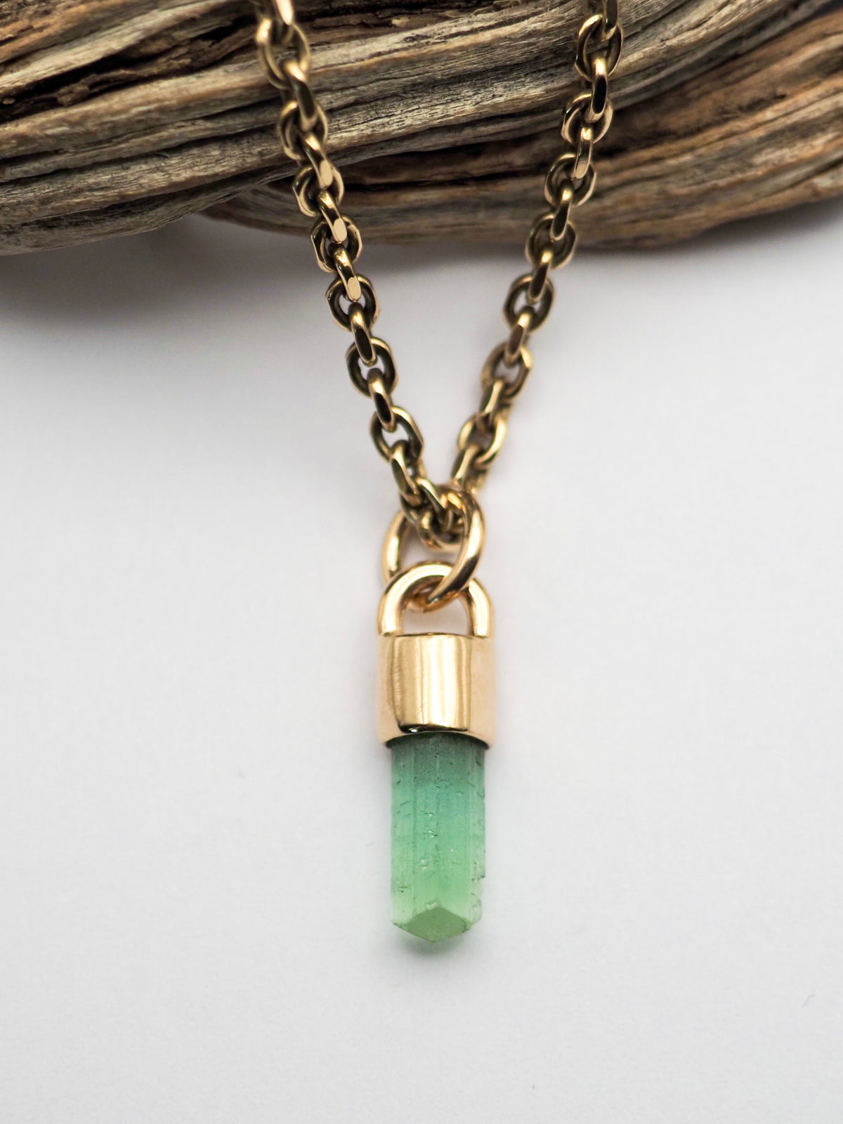 Paraiba Tourmaline 14k Gold Talisman