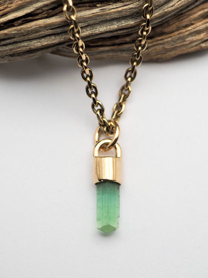 Paraiba Tourmaline 14k Gold Talisman