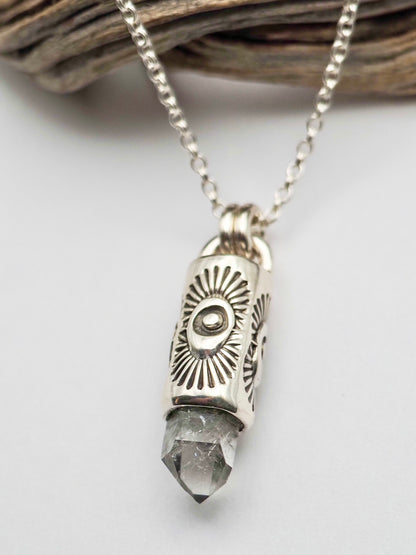 Herkimer Diamond Tumbleweed Talisman Necklace