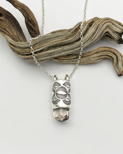 Topaz Eye/Fan Talisman Necklace
