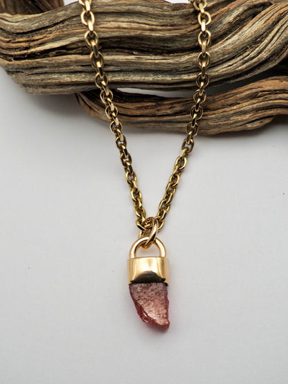 Rhodonite 14k Gold Talisman