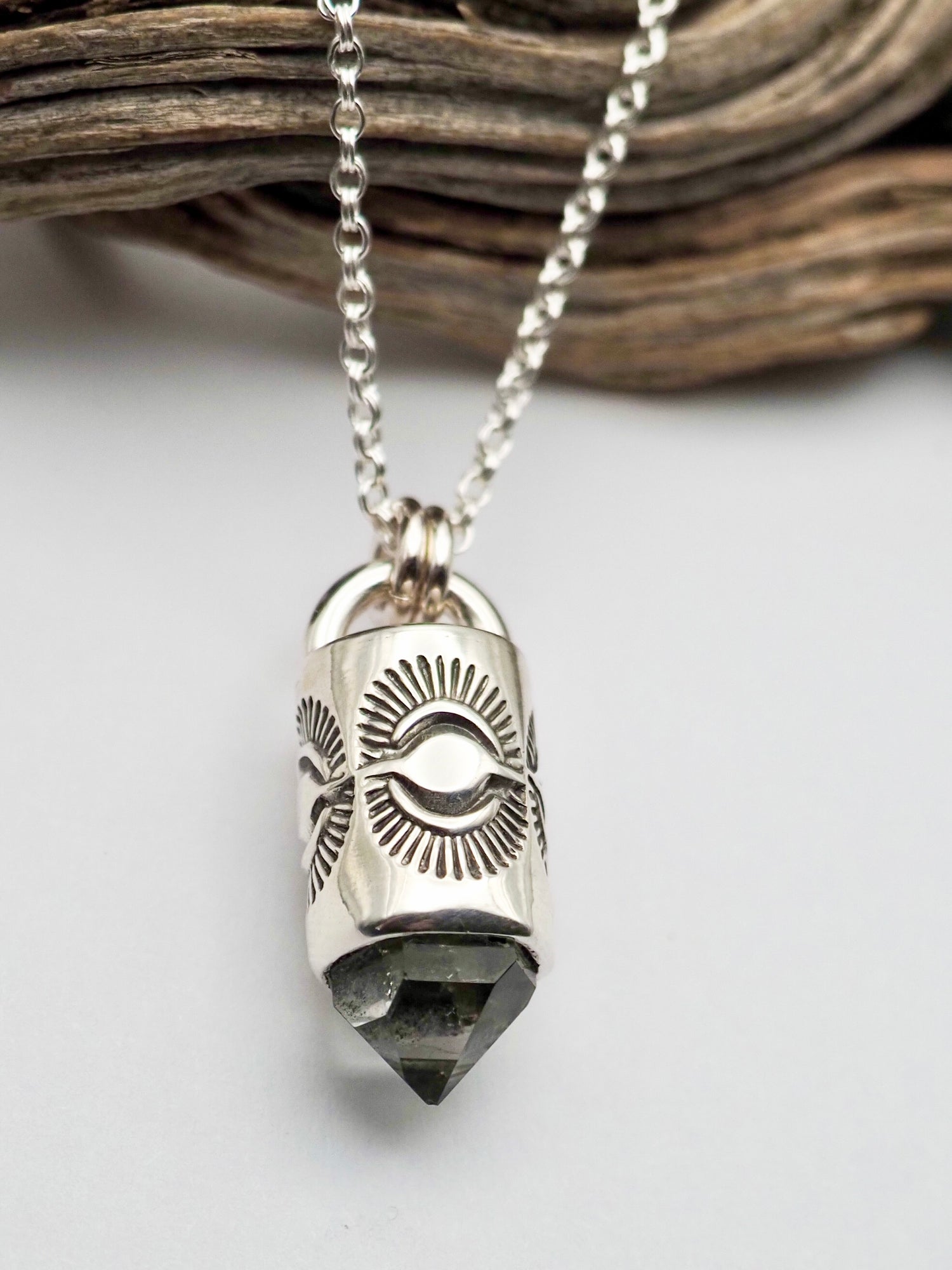 Herkimer Diamond Eye II Talisman Necklace