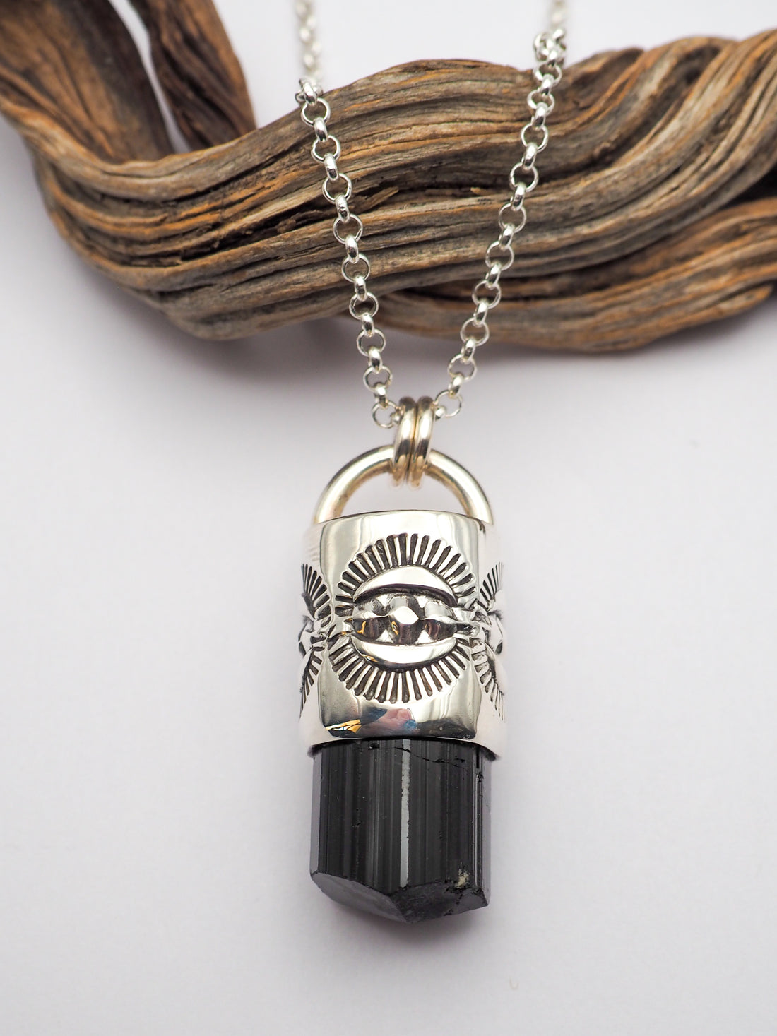 Black Tourmaline Portal Talisman Necklace