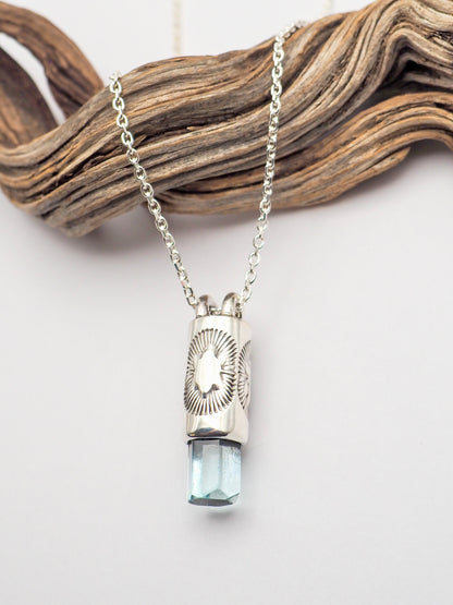 Gem Vanadium Beryl Cactus Flower Talisman Necklace