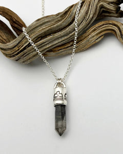 Tibetan Quartz Raincloud Talisman Necklace