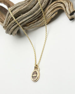14k Gold Lucky Eye Pendant Necklace
