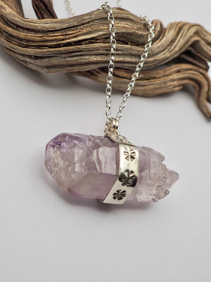Amethyst Banded Talisman Necklaces