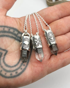 Tibetan Quartz Tumbleweed Talisman Necklace