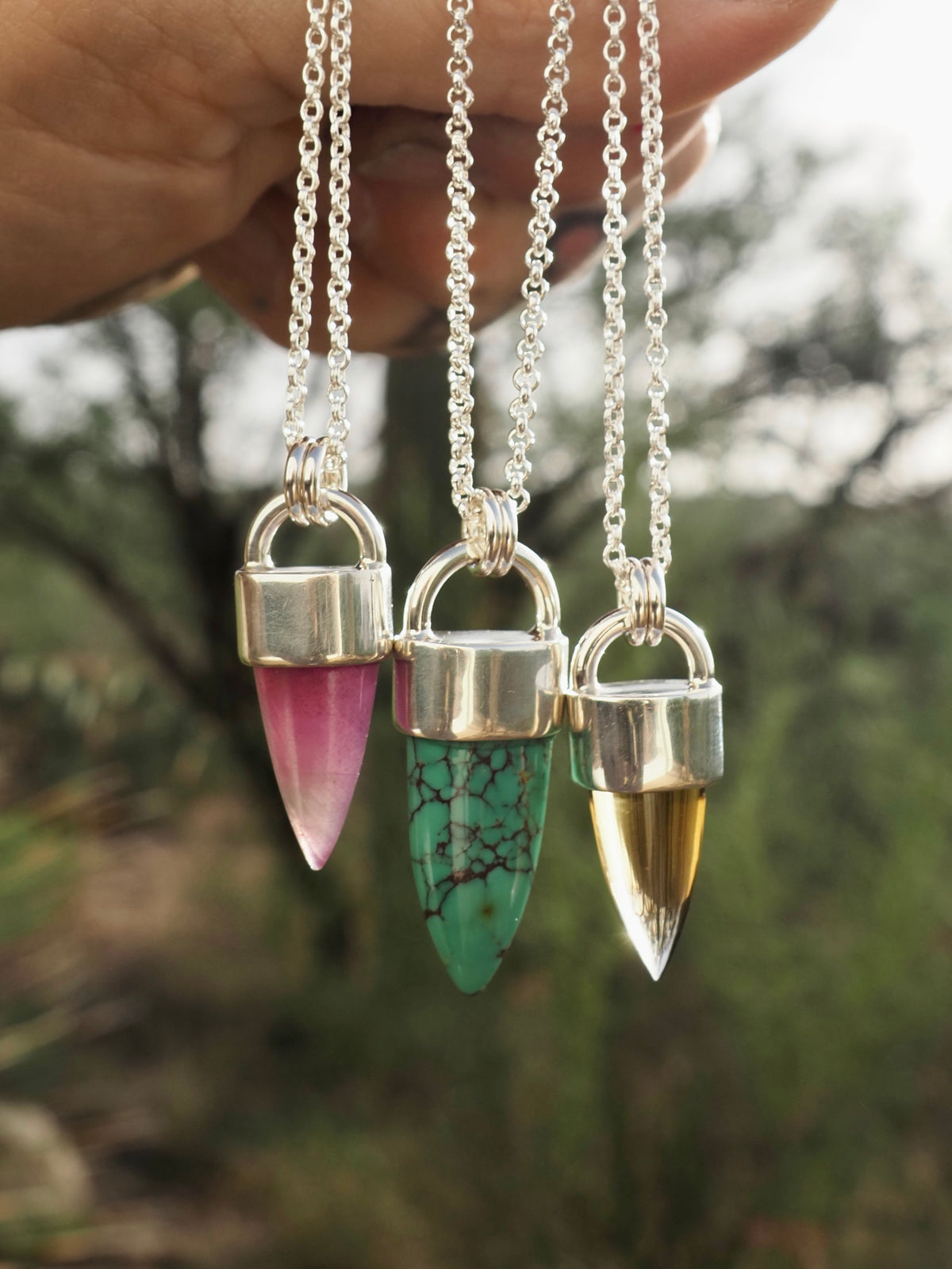 Ruby Spike Talisman Necklace