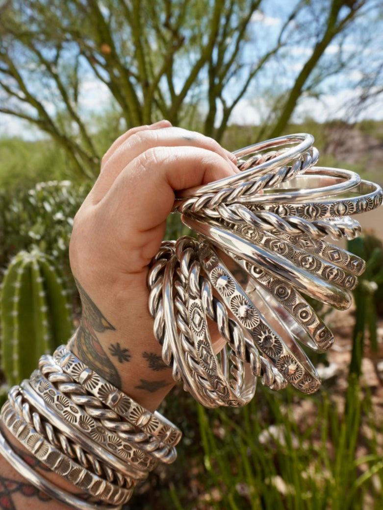 MTO Yucca Hand Stamped Bangle