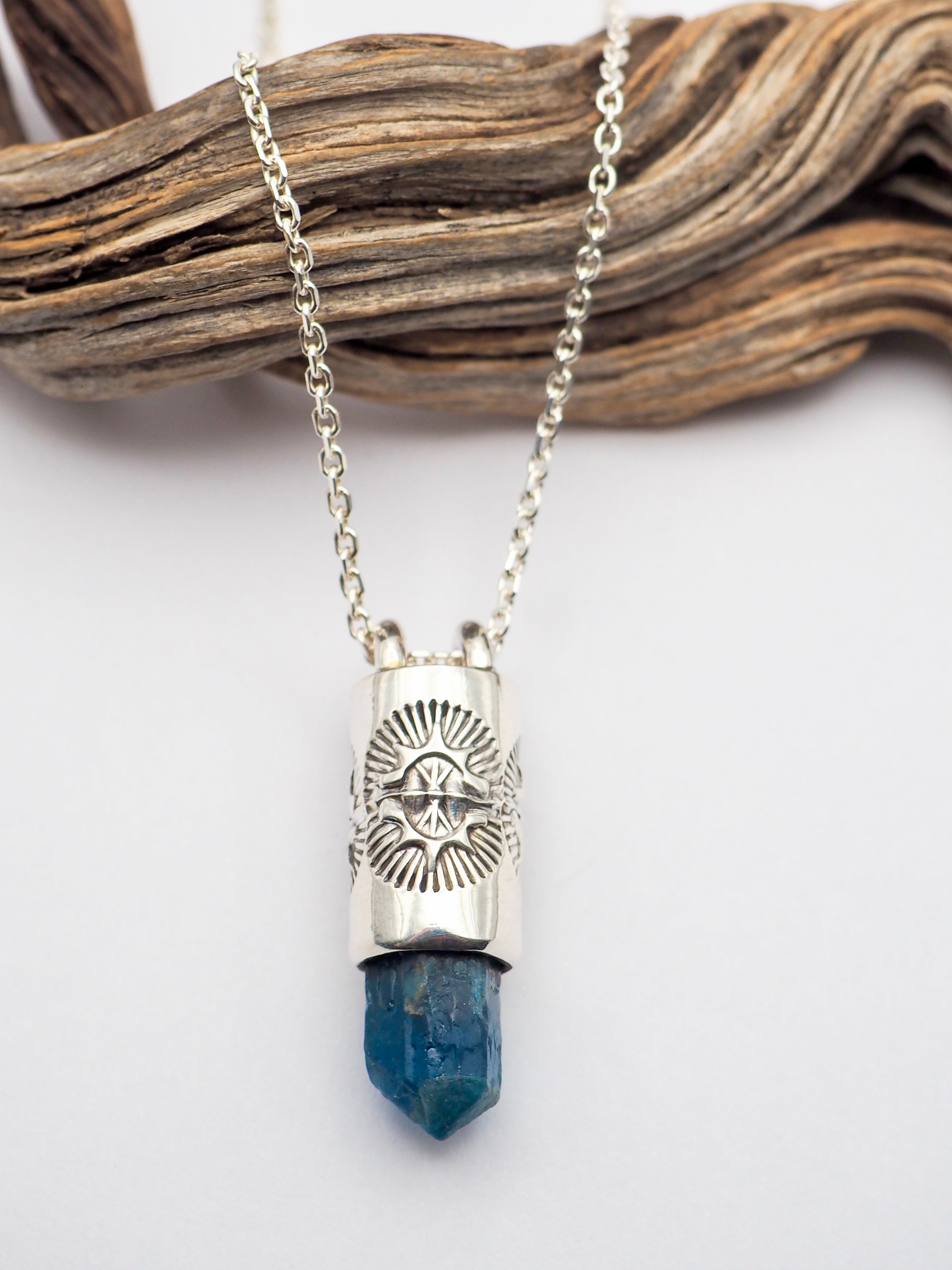 Blue Apatite Portal Talisman Necklace