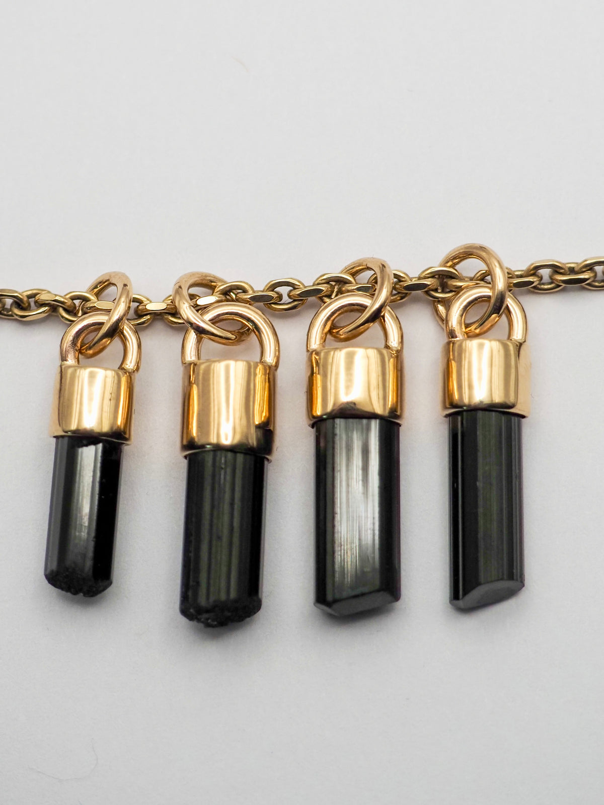Black Tourmaline 14k Gold Talisman