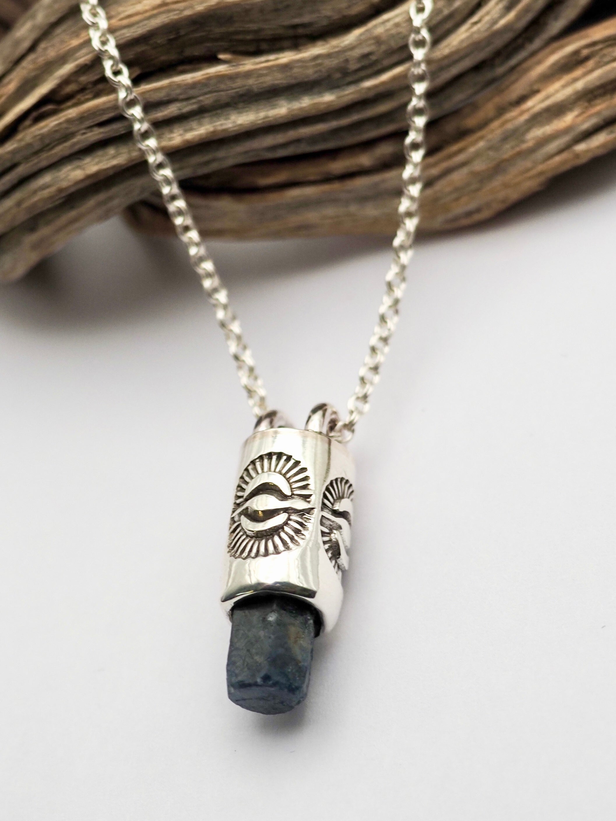 Sapphire Sunrise Talisman Necklace