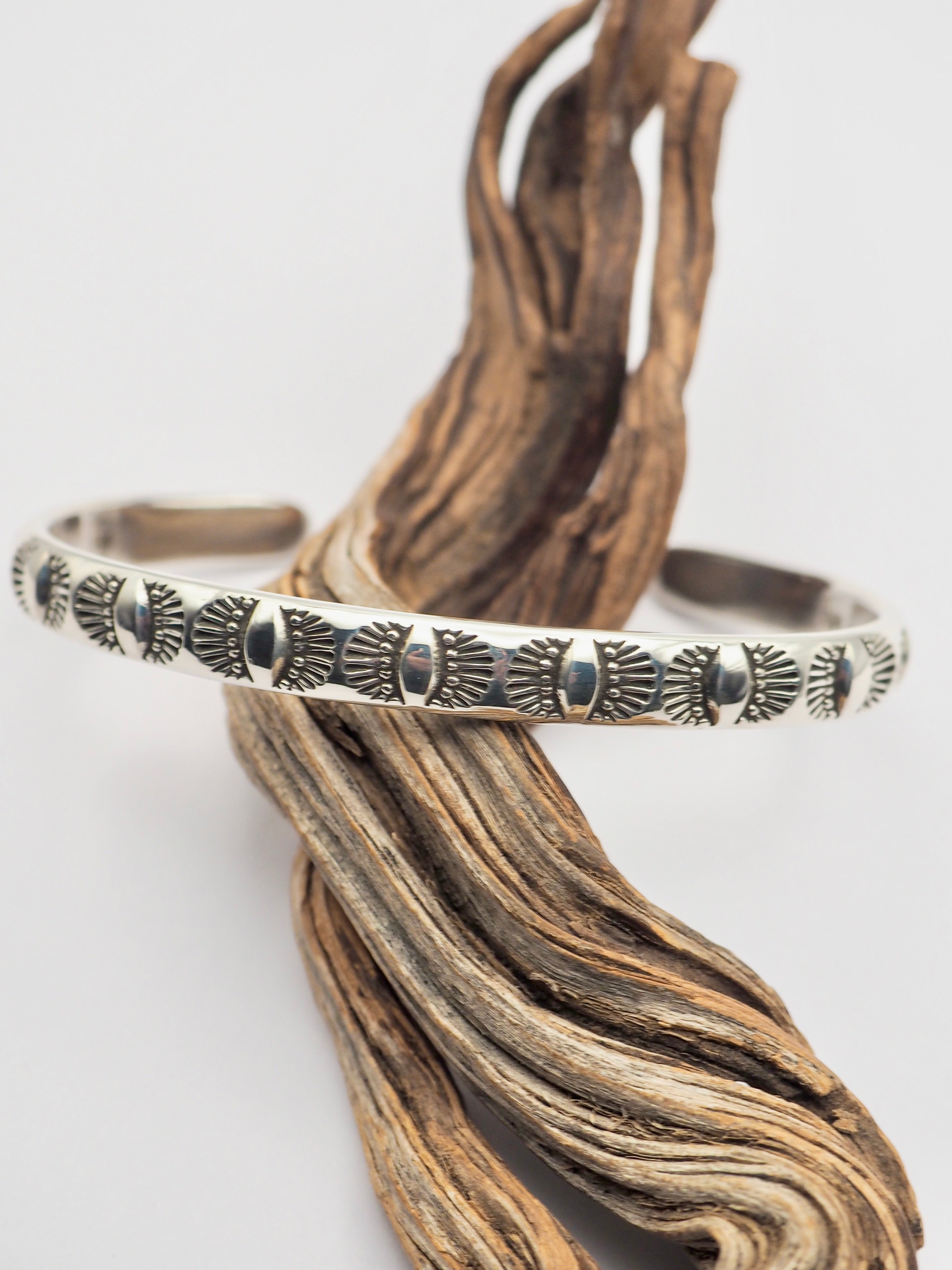 MTO Eye/Dot Hand Stamped Stacker Cuff