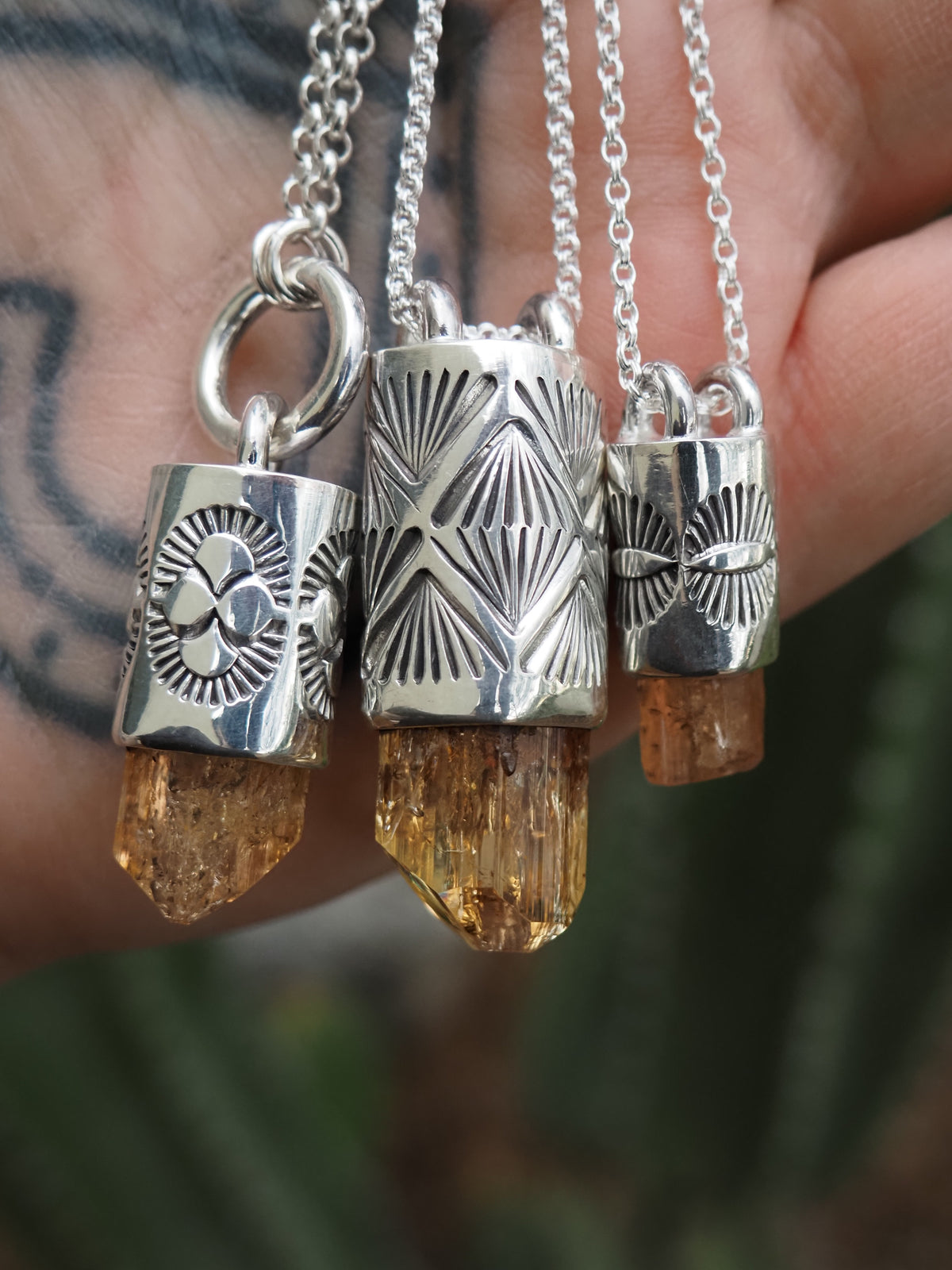 Imperial Topaz Eye Talisman Necklace