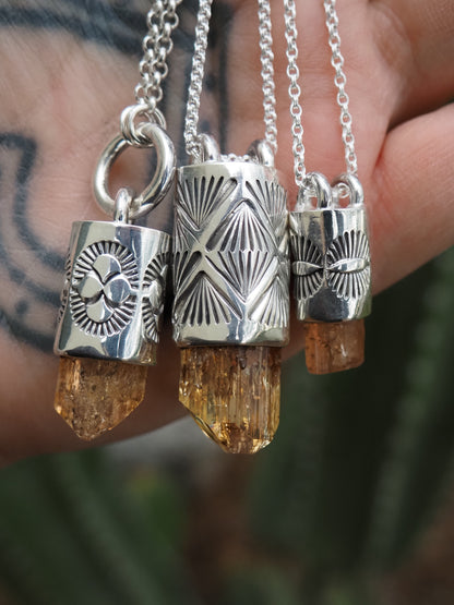 Imperial Topaz Eye Talisman Necklace