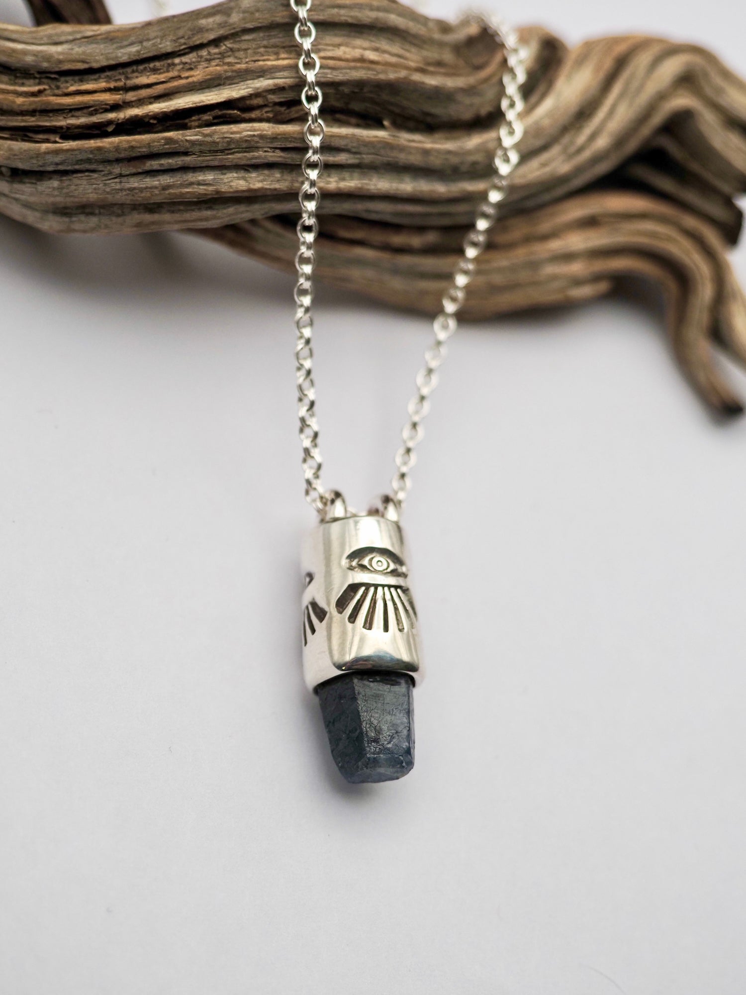 Sapphire Astral Eyes Talisman Necklace