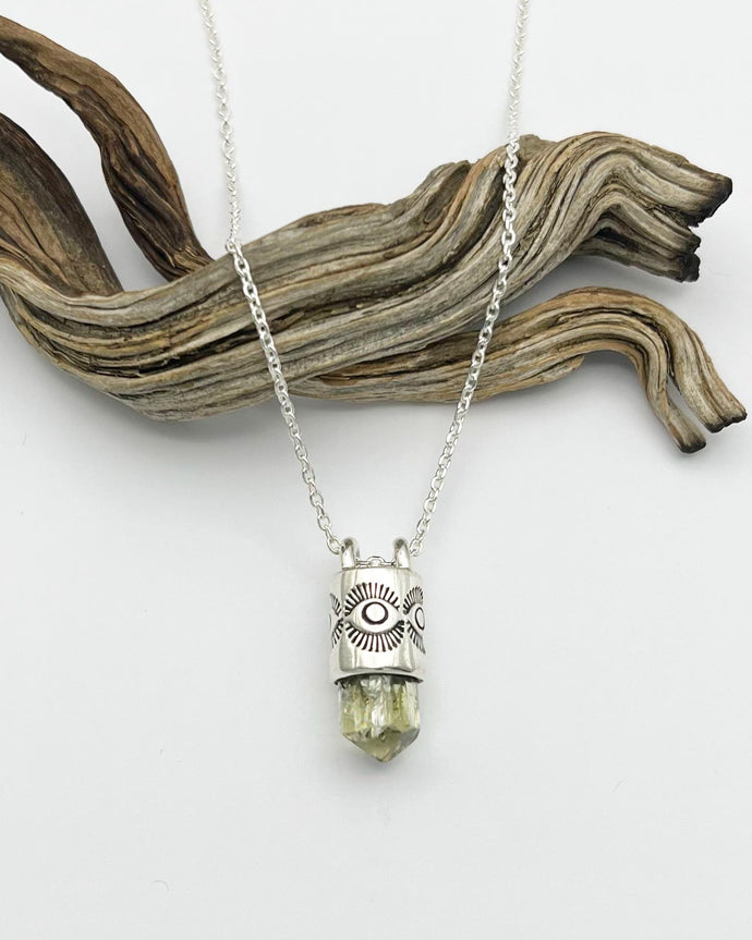 Yellow Apatite Eye Talisman Necklace