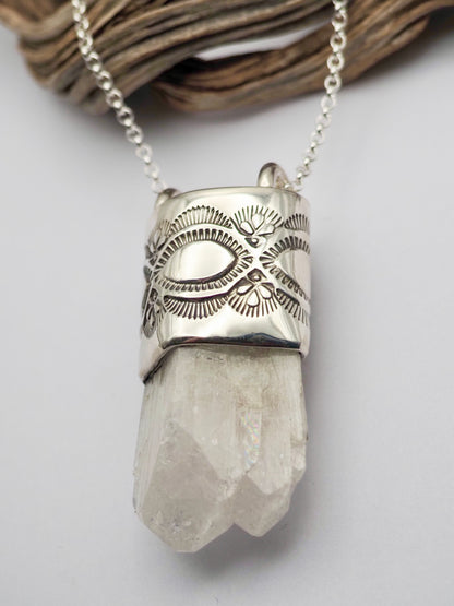 Danburite Eye/Prickly Pear Talisman Necklace