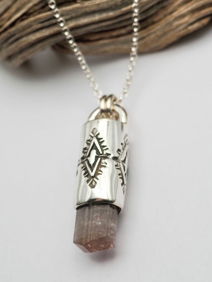 Mauve Tourmaline Mojave Talisman Necklace