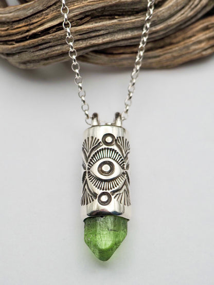 Peridot Eye/Desert Talisman Necklace