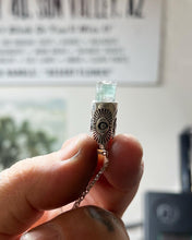 Bi Color Tourmaline Mini Tumbleweed Talisman Necklace