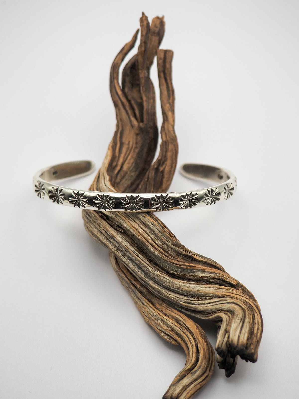 Sparkles Hand Stamped Stacker Cuff M/L
