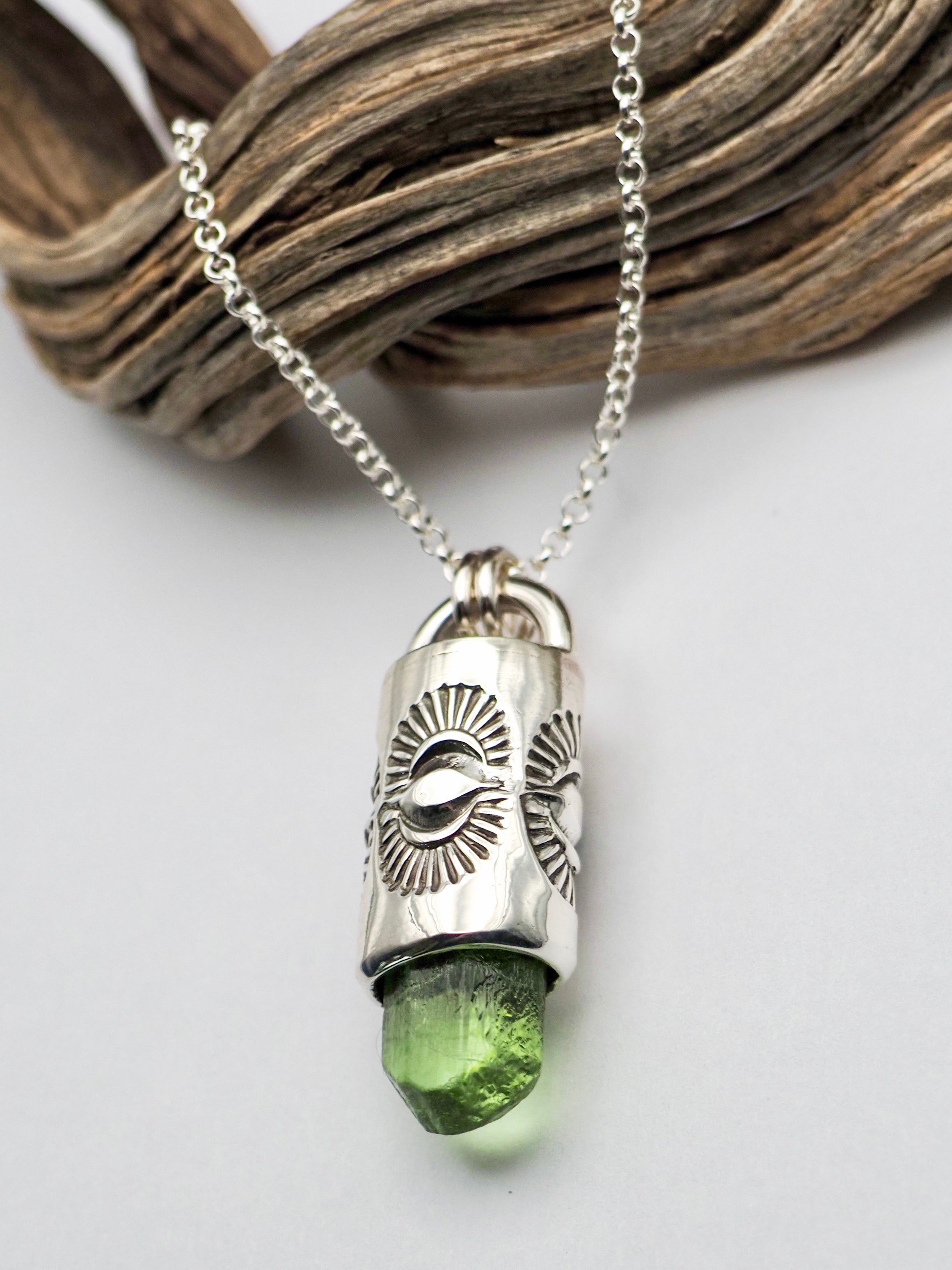 Peridot Eye II Talisman Necklace