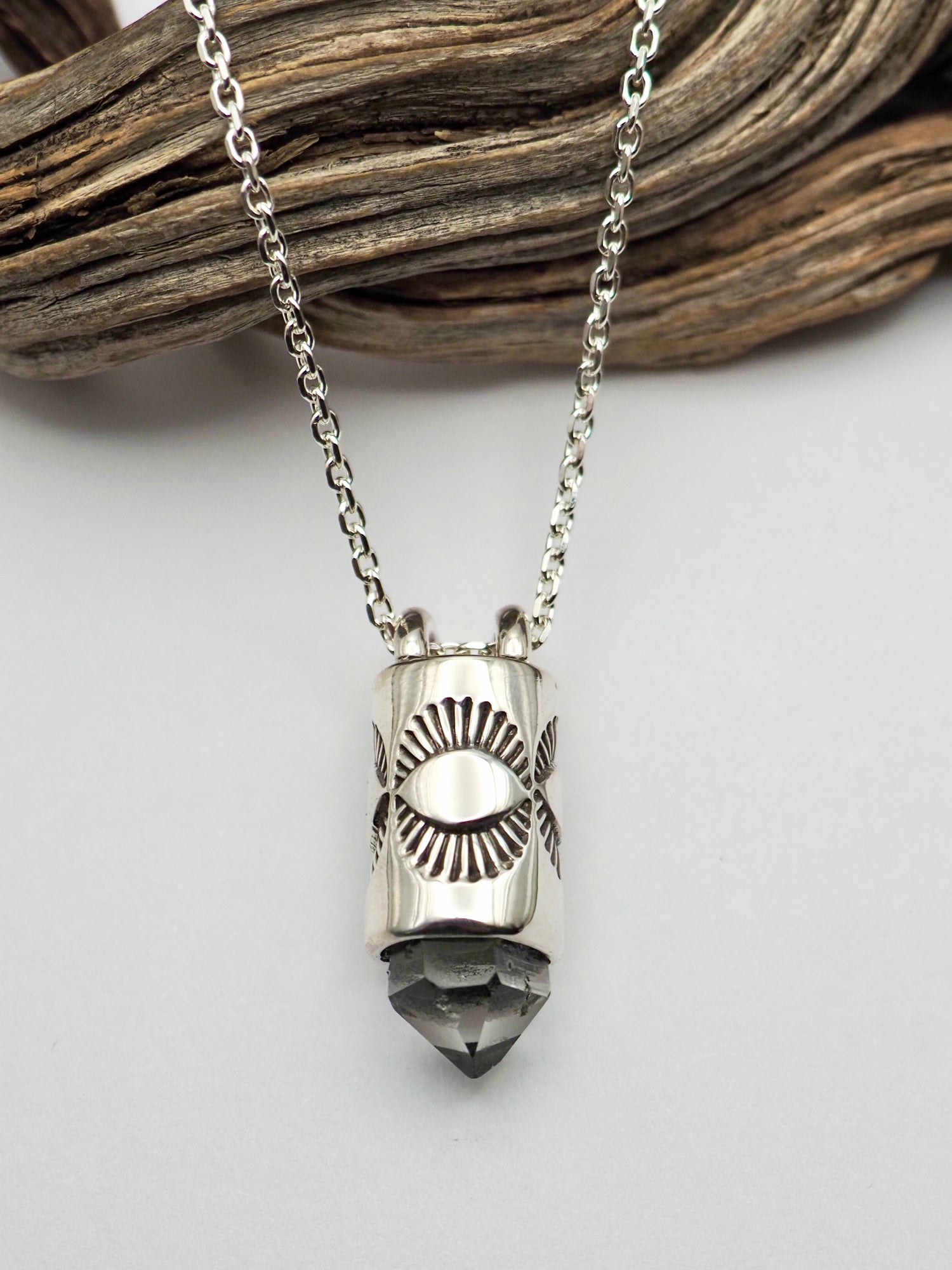 Herkimer Diamond Eye Talisman Necklace