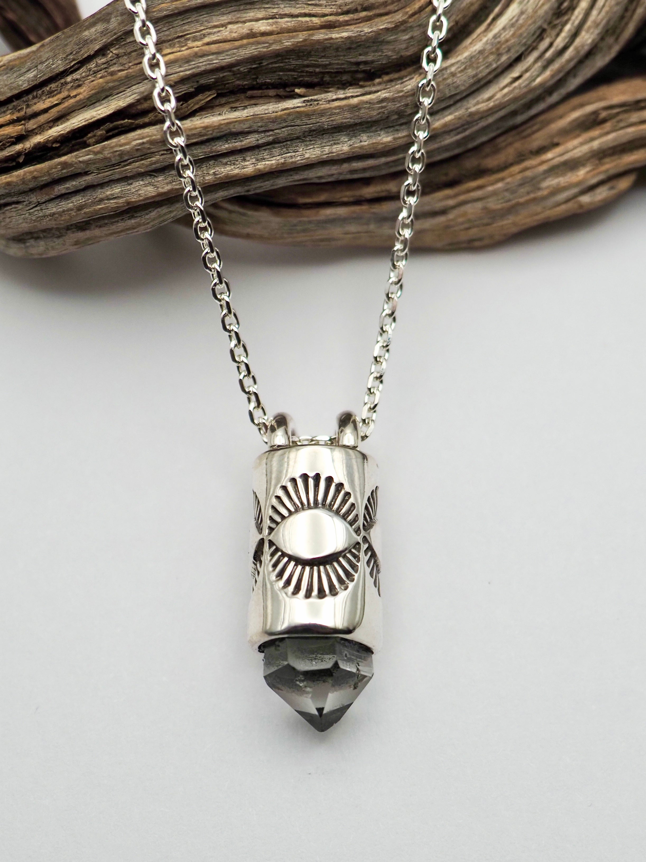 Herkimer Diamond Eye Talisman Necklace