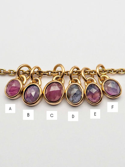 Umba Sapphire 14k Gold Mini Pendants