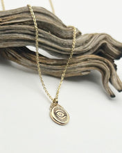14k Gold Lucky Eye Pendant Necklace (F)