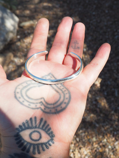 Smooth Sterling Silver Cuff M/L