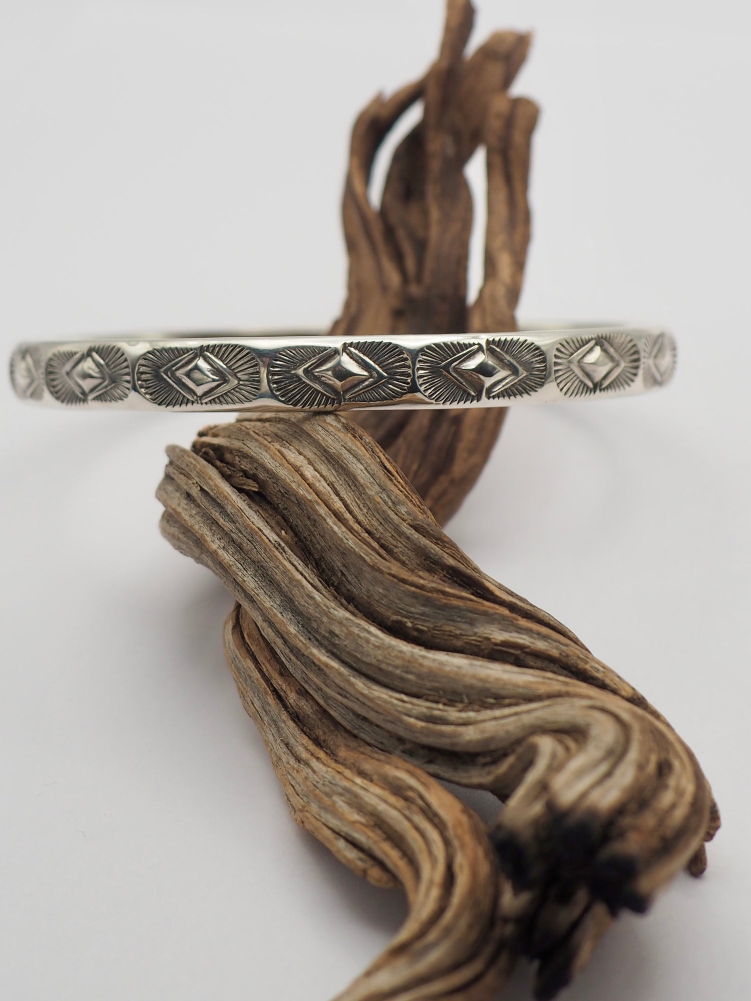 MTO Diamondback Hand Stamped Bangle