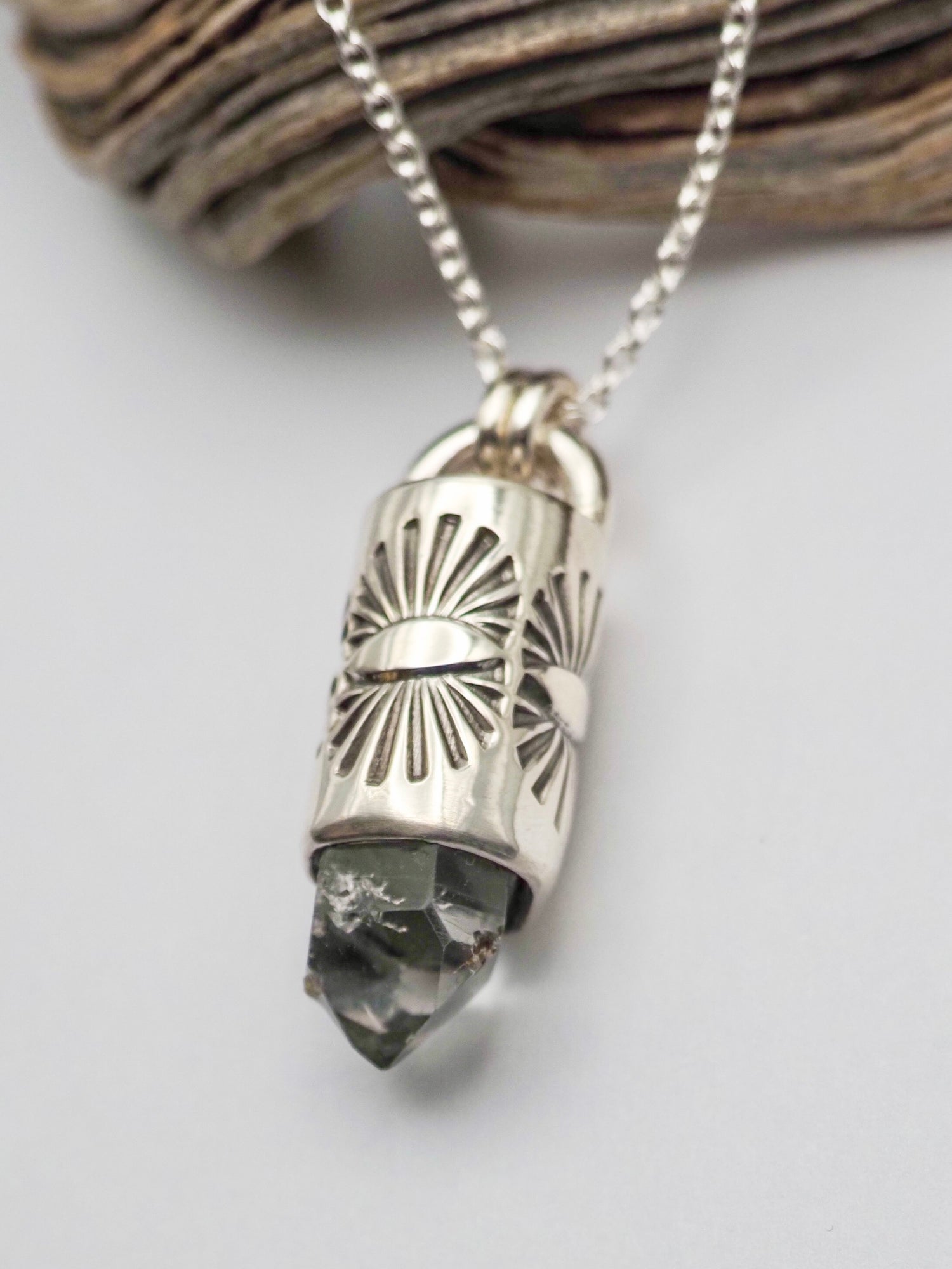 Herkimer Diamond Juniper Talisman Necklace