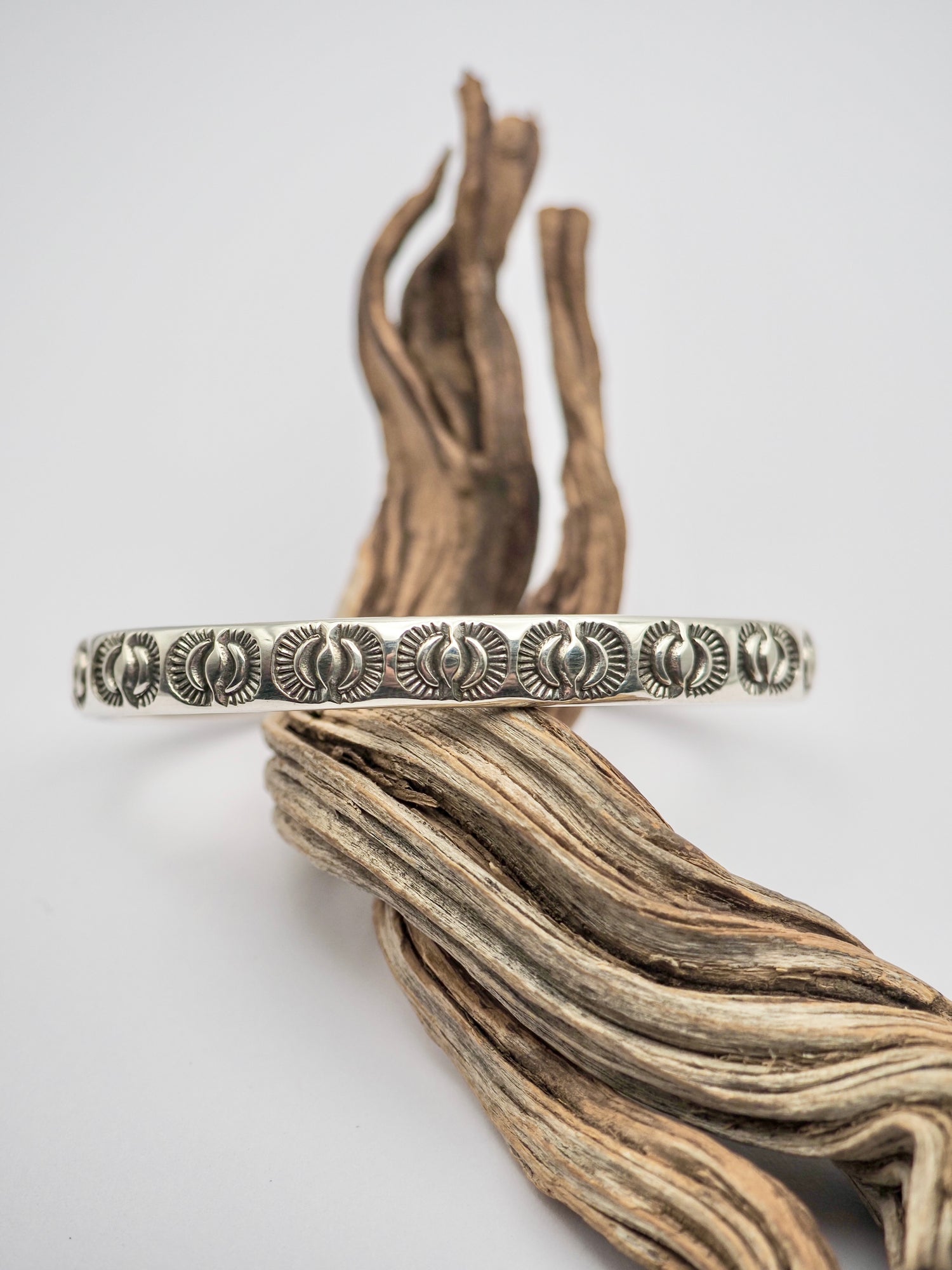 Sunrise Hand Stamped Stacker Cuff S/M