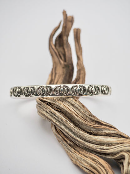 Sunrise Hand Stamped Stacker Cuff S/M