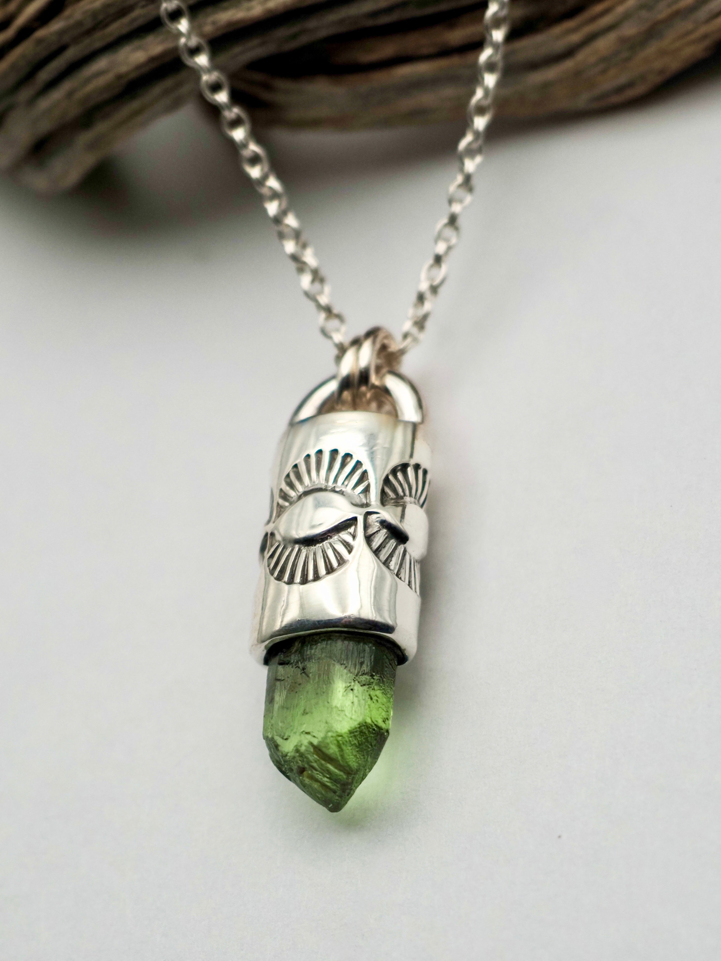 Peridot Eye Talisman Necklace
