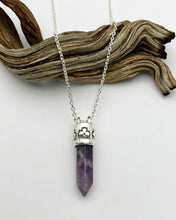Polished Brazilian Amethyst Raincloud Talisman Necklace