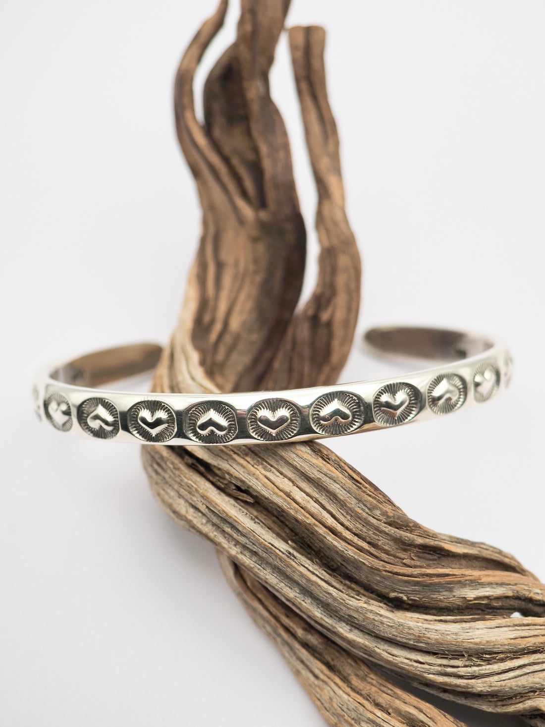 MTO Hearts Hand Stamped Stacker Cuff