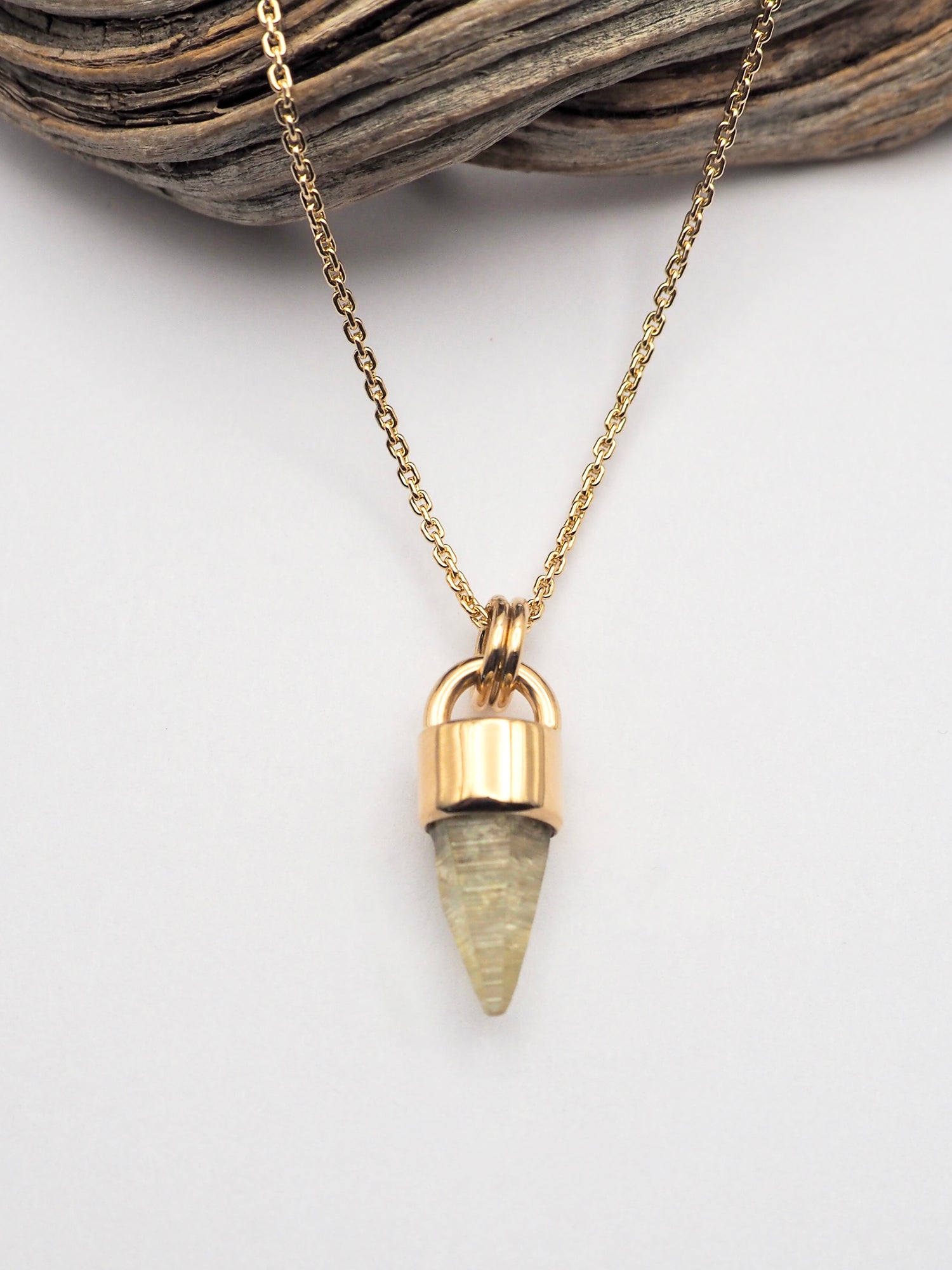 Yellow Sapphire 14k Gold Mini Talisman