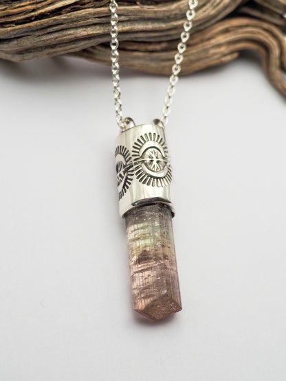 Pink/Mauve Tourmaline Portal Talisman Necklace