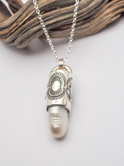 Pearl Sunburst Talisman Necklace
