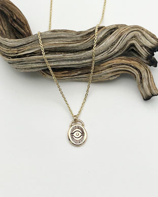 14k Gold Lucky Eye Pendant Necklace (F)