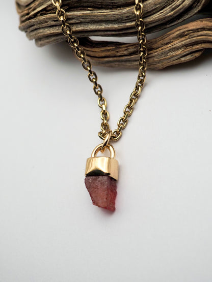 Rhodonite 14k Gold Talisman