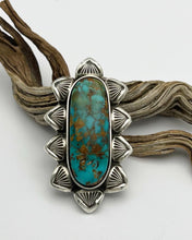 Montezuma Royston Turquoise Arroyo Hand Stamped Border