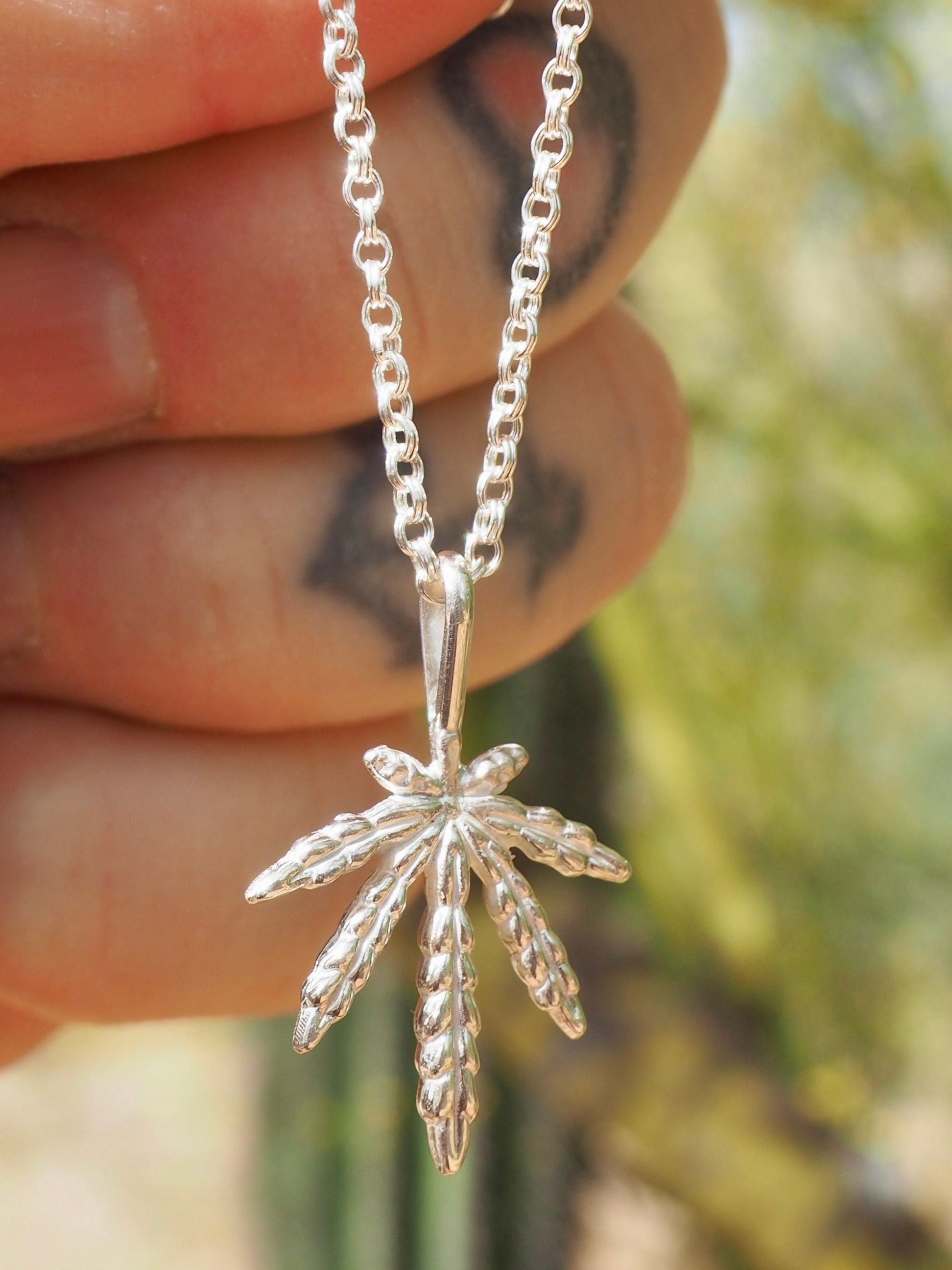 Sterling Silver Sweet Leaf Necklace