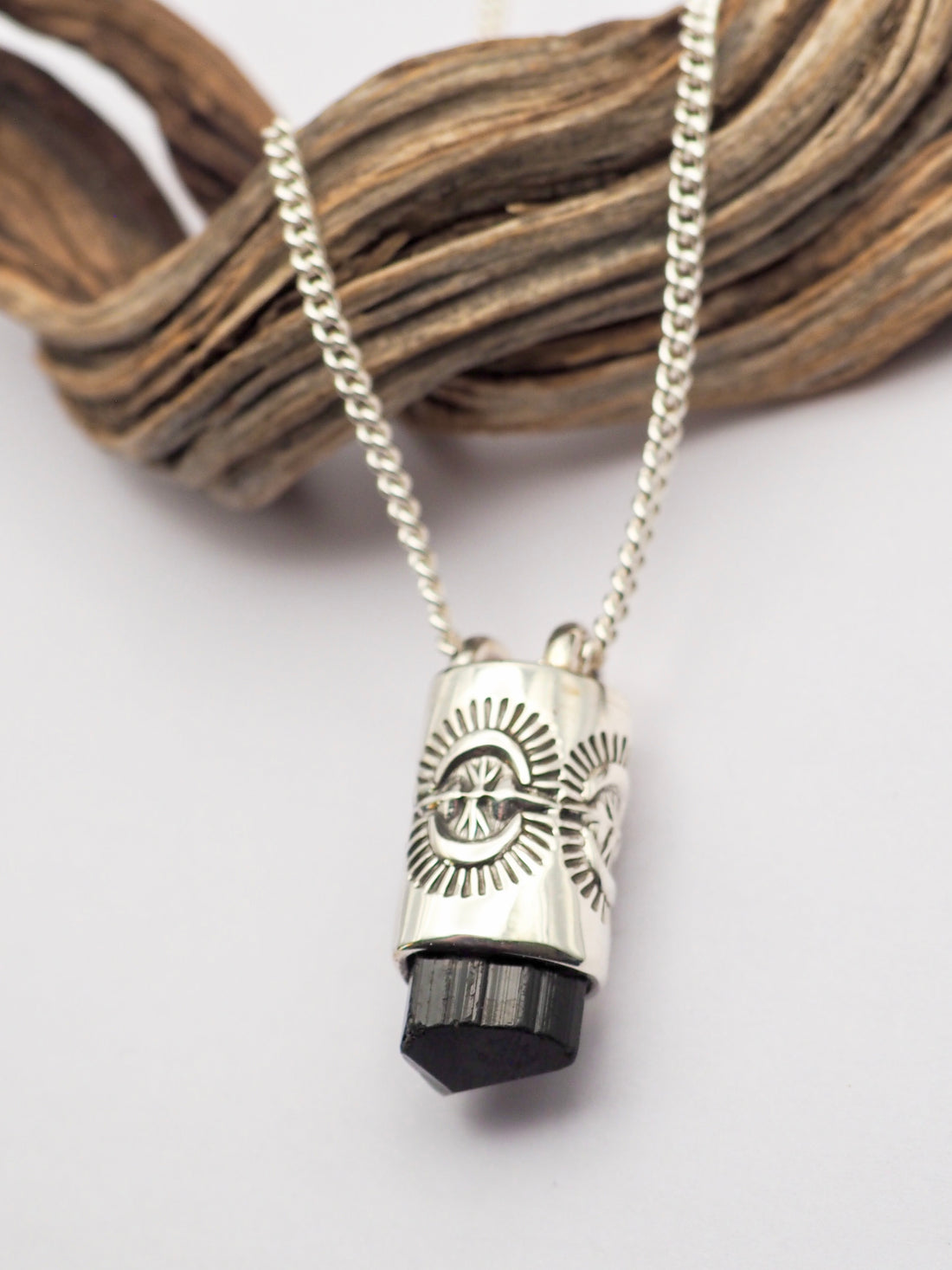 Black Tourmaline Portal Talisman Necklace